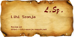 Lihi Szonja névjegykártya